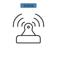 icone wifi simbolo elementi vettoriali per il web infografico