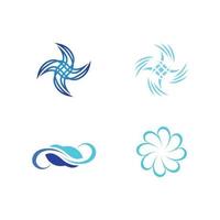 icona dell'onda e goccia d'acqua illustrazione vettoriale logo design business