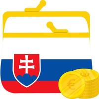 slovacchia vettore bandiera disegnata a mano, corona slovacca