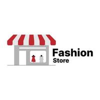 simbolo del negozio di moda illustration.fashion. design del logo del negozio di moda. illustrazione vettoriale