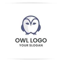 logo design gufo vettore dentale