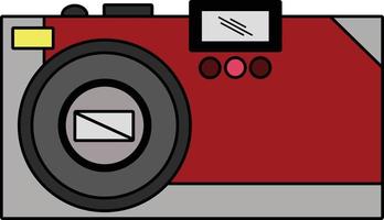 disegno vettoriale icona piatta fotocamera tascabile