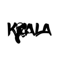 concetto di logo iniziale della testa di koala vettore
