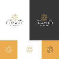 fiori logo icona modello di progettazione illustrazione vettoriale