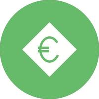 icona di sfondo del cerchio simbolo dell'euro vettore