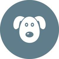 icona di sfondo del cerchio della faccia del cane vettore