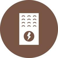 icona della priorità bassa del cerchio del forno elettrico vettore
