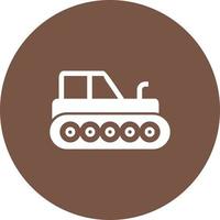 icona della priorità bassa del cerchio del trattore industriale vettore