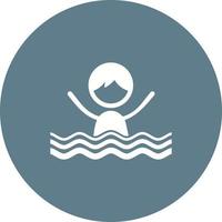 icona di sfondo del cerchio di nuoto vettore