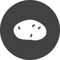 icona di sfondo del cerchio di patate vettore