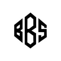 design del logo della lettera bbs con forma poligonale. bbs poligono e design del logo a forma di cubo. bbs esagono vettore logo modello colori bianco e nero. monogramma bbs, logo aziendale e immobiliare.