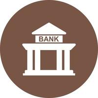icona della priorità bassa del cerchio della costruzione della banca vettore