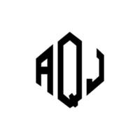 aqj lettera logo design con forma poligonale. aqj poligono e design del logo a forma di cubo. aqj modello di logo vettoriale esagonale colori bianco e nero. monogramma aqj, logo aziendale e immobiliare.