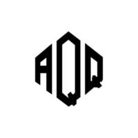 design del logo della lettera aqq con forma poligonale. aqq poligono e design del logo a forma di cubo. aqq modello di logo vettoriale esagonale colori bianco e nero. monogramma aqq, logo aziendale e immobiliare.