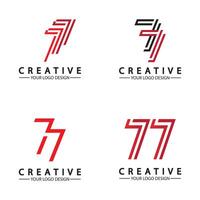 logo design numero 77 immagine illustrazione vettoriale