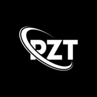 logo pzt. lettera pzt. design del logo della lettera pzt. iniziali logo pzt legate a cerchio e logo monogramma maiuscolo. tipografia pzt per il marchio tecnologico, commerciale e immobiliare. vettore