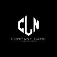 cln lettera logo design con forma poligonale. cln poligono e design del logo a forma di cubo. cln esagono logo modello vettoriale colori bianco e nero. monogramma cln, logo aziendale e immobiliare.