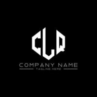 clq lettera logo design con forma poligonale. clq poligono e design del logo a forma di cubo. clq modello di logo vettoriale esagonale colori bianco e nero. monogramma clq, logo aziendale e immobiliare.