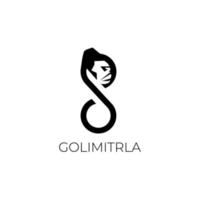 combinazione di gorilla con vettore illimitato di design del logo