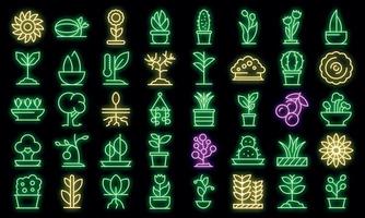icona di piante, stile contorno vettore