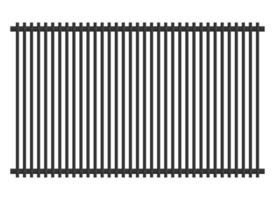 illustrazione vettoriale realistica della recinzione in acciaio isolata su bianco