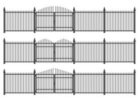 cancello e recinzione in acciaio vettore