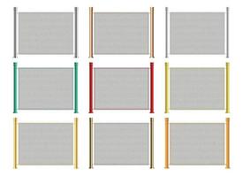 recinto di filo metallico in stile realistico illustrazione vettoriale isolato su bianco