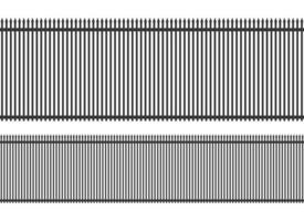 recinzione in acciaio realistico. design senza soluzione di continuità vettore