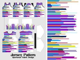 modello di stampa in jersey 2 tessuti a sublimazione per t-shirt, calcio, calcio, e-sport, design di divise sportive vettore