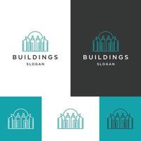 illustrazione vettoriale del modello di progettazione dell'icona del logo dell'edificio