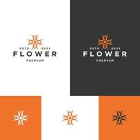 fiori logo icona modello di progettazione illustrazione vettoriale