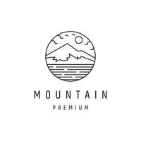 illustrazione vettoriale del modello di progettazione dell'icona del logo della montagna