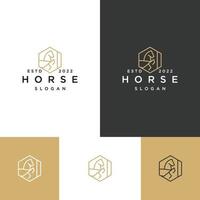 modello di progettazione dell'icona del logo del cavallo vettore