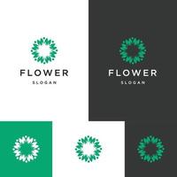 modello di design piatto icona logo fiore vettore