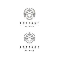 modello di progettazione icona logo cottage vettore