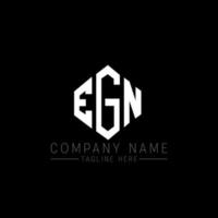 eg lettera logo design con forma poligonale. egn poligono e design del logo a forma di cubo. egn modello di logo vettoriale esagonale colori bianco e nero. egn monogramma, logo aziendale e immobiliare.