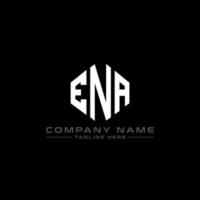 ena lettera logo design con forma poligonale. ena poligono e design del logo a forma di cubo. ena esagono logo modello vettoriale colori bianco e nero. monogramma ena, logo aziendale e immobiliare.