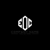 eoc lettera logo design con forma poligonale. eoc poligono e design del logo a forma di cubo. eoc esagono vettore logo modello colori bianco e nero. monogramma eoc, logo aziendale e immobiliare.