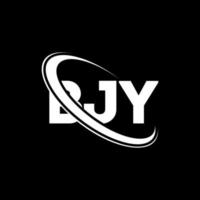 bjy logo. bjy lettera. design del logo della lettera bjy. iniziali bjy logo collegate con cerchio e logo monogramma maiuscolo. tipografia bjy per il marchio tecnologico, commerciale e immobiliare. vettore