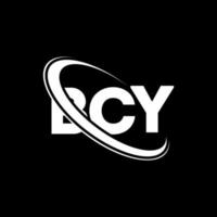 logo bcy. bcy lettera. design del logo della lettera bcy. iniziali bcy logo collegate con cerchio e logo monogramma maiuscolo. tipografia bcy per il marchio tecnologico, commerciale e immobiliare. vettore