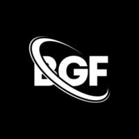 logo bgf. lettera bgf. design del logo della lettera bgf. iniziali bgf logo collegate con cerchio e logo monogramma maiuscolo. tipografia bgf per il marchio tecnologico, commerciale e immobiliare. vettore