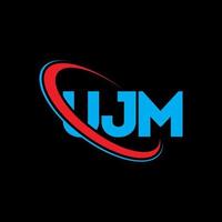 logo Ujm. lettera ujm. design del logo della lettera ujm. iniziali logo ujm legate a cerchio e logo monogramma maiuscolo. tipografia ujm per il marchio tecnologico, commerciale e immobiliare. vettore