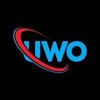 uwo logo. ua lettera. uwo lettera logo design. iniziali uwo logo legate a cerchio e logo monogramma maiuscolo. uwo tipografia per il marchio tecnologico, commerciale e immobiliare. vettore