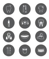 raccolta di icone dentali vettore