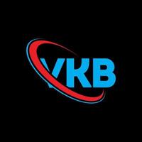 logo VKB. lettera vkb. design del logo della lettera vkb. iniziali vkb logo collegate con cerchio e logo monogramma maiuscolo. tipografia vkb per marchio tecnologico, commerciale e immobiliare. vettore