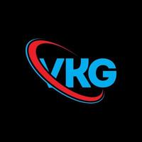 logo vkg. lettera vkg. design del logo della lettera vkg. iniziali vkg logo collegate con cerchio e logo monogramma maiuscolo. tipografia vkg per il marchio tecnologico, commerciale e immobiliare. vettore