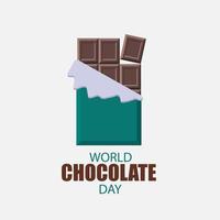 illustrazione vettoriale della giornata mondiale del cioccolato. buono per biglietti di auguri, poster e striscioni, storia dei social media