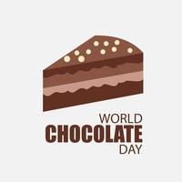 illustrazione vettoriale della giornata mondiale del cioccolato. buono per biglietti di auguri, poster e striscioni, storia dei social media