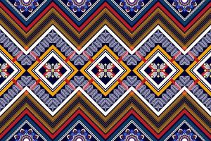 disegno geometrico astratto ikat etnico senza cuciture. tappeto in tessuto azteco ornamenti mandala decorazioni tessili carta da parati. tribale boho nativo etnico turchia ricamo tradizionale sfondo vettoriale