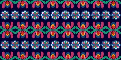 ikat motivo floreale etnico senza cuciture in tessuto. tappeto in tessuto azteco ornamenti mandala decorazioni tessili carta da parati. tribale boho motivo floreale nativo ricamo tradizionale sfondo vettoriale